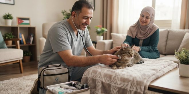 عيادة بيطرية متنقلة لعلاج القطط والكلاب في منزلك بالأردن