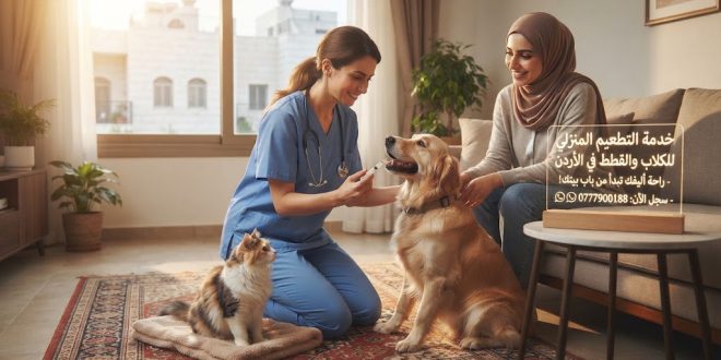 خدمة التطعيم المنزلي للكلاب والقطط في الأردن.. راحة أليفك تبدأ من باب بيتك