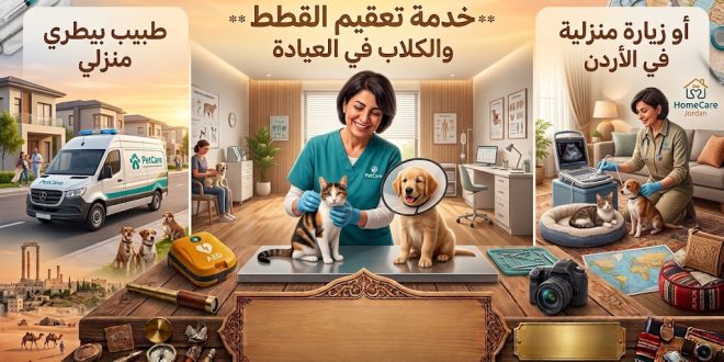 تعقيم القطط والكلاب في العيادة أو بزيارة منزلية في الأردن